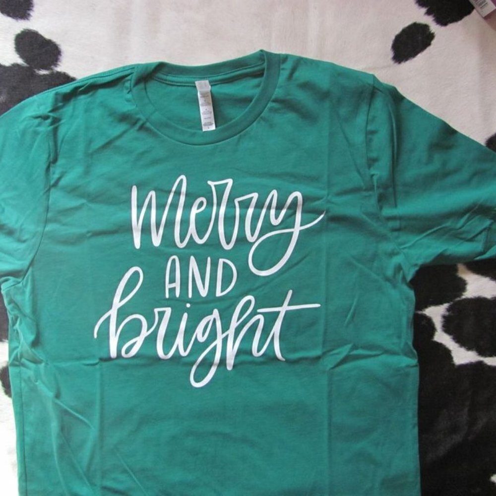 BELLA CANVAS MERRY & BRIGHT CHRISTMAS TSHIRTS - Picture 3 of 4
